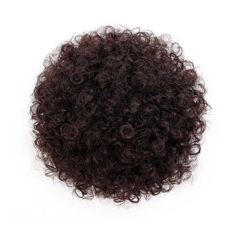 Doris beauty Synthetic Puff Afro Short Kinky Curly Chignon Hair Bun Drawstring Ponytail Wrap Hairpiece Fake Hair Extensions