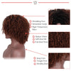 Doris beauty Synthetic Short Afro Kinky Curly Wigs for Black Women Ombre Black Brown Grey Natural African American