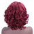 Doris beauty Synthetic Short Wigs for Women with Bangs Black Wavy Red Natural African American Cosplay Heat Resistant