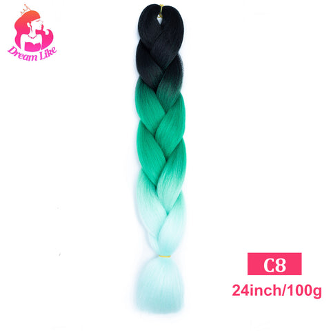 Qp hairDream Like Pre Stretched Long Braiding Hair Extensions Synthetic Crochet Hair High Tempreture Fiber Jumbo Hair Braids For Women