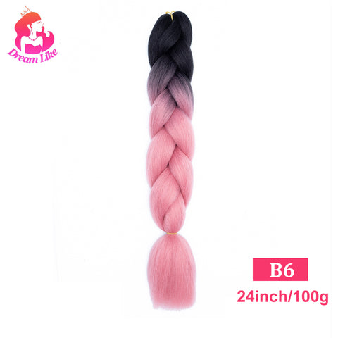 Qp hairDream Like Pre Stretched Long Braiding Hair Extensions Synthetic Crochet Hair High Tempreture Fiber Jumbo Hair Braids For Women
