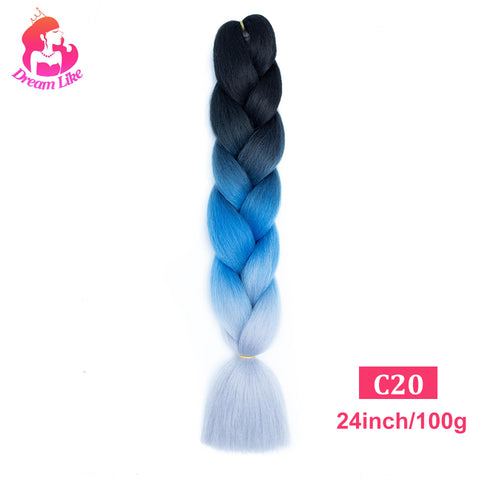 Qp hairDream Like Pre Stretched Long Braiding Hair Extensions Synthetic Crochet Hair High Tempreture Fiber Jumbo Hair Braids For Women