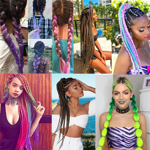 Qp hairDream Like Synthetic Braiding Hair Pre Stretched Jumbo Braid Hair Extensions 24 inch 100g Kanekalon Hair For African Braids