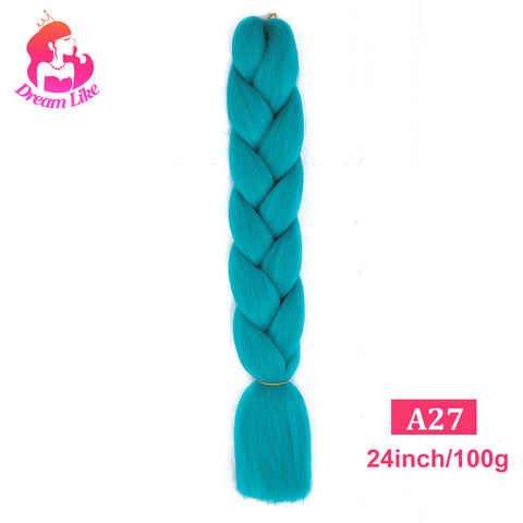 Qp hairDream Like Synthetic Braiding Hair Pre Stretched Jumbo Braid Hair Extensions 24 inch 100g Kanekalon Hair For African Braids