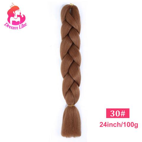 Qp hairDream Like Synthetic Braiding Hair Pre Stretched Jumbo Braid Hair Extensions 24 inch 100g Kanekalon Hair For African Braids