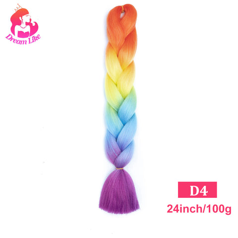 Qp hairDream Like Synthetic Braiding Hair Pre Stretched Jumbo Braid Hair Extensions 24 inch 100g Kanekalon Hair For African Braids