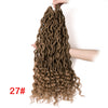 Qp hairFaux Locs Curly Synthetic 18 inch Crochet braid Hair Extensions 24 strands/pack Braids Ombre Braiding Hair Afro Black Dreads