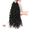 Qp hairFaux Locs Curly Synthetic 18 inch Crochet braid Hair Extensions 24 strands/pack Braids Ombre Braiding Hair Afro Black Dreads