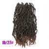 Qp hairFaux Locs Synthetic Crochet Braid hair 18 inch 20 roots/pack,Afro Locs twist Ombre Braiding Hair Extensions Ombre Brown