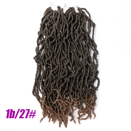 Qp hairFaux Locs Synthetic Crochet Braid hair 18 inch 20 roots/pack,Afro Locs twist Ombre Braiding Hair Extensions Ombre Brown