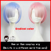Qp Hair graduated color REM cosplay wig or RAM cosplay wigs Re:Zero Starting Life in Another World Costume play Halloween costumes