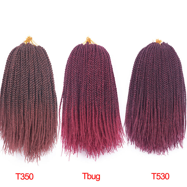 14inches 30roots 60g Ombre Synthetic Crochet Braids for Braiding Hair  Senegalese Twist Crochet
