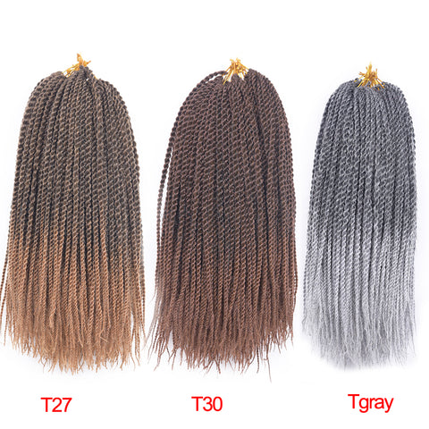 14inches 20roots 65g SYNTHETIC OMBRE BRAIDING HAIR KANEKALON FIBER SENEGALESE TWIST