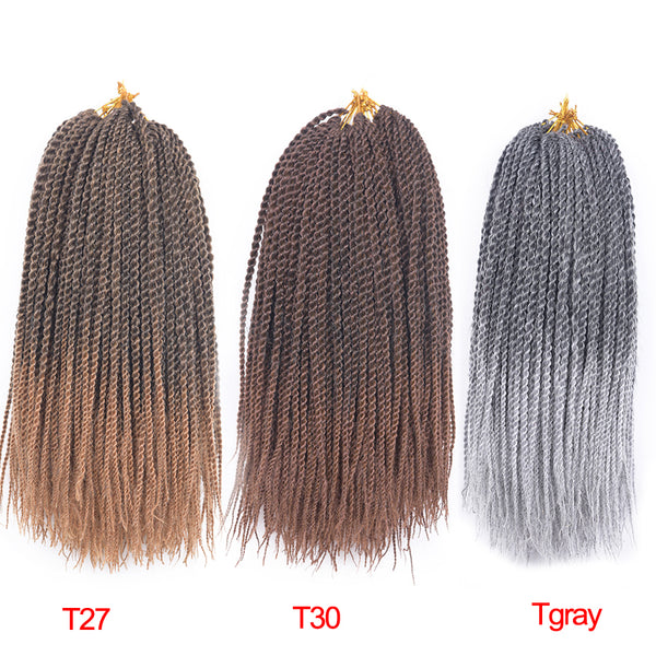 14inches 20roots 65g SYNTHETIC OMBRE BRAIDING HAIR KANEKALON FIBER SENEGALESE TWIST