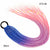 Qp hairHair Color Gradient Dirty Braided Ponytail Women Elastic Hair Band Rubber Band Hair Accessories Wig Headband 60cm