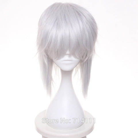 Jiraiya from Naruto Silvery White long straight cosplay costume wig.free shipping