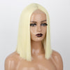 Qp hairMONIXI Short Sytnthetic Hightlight Wig Straight Bob Wigs for Women Shoulder Length Middle Part Wig 60 613 Heat Resistant Wigs