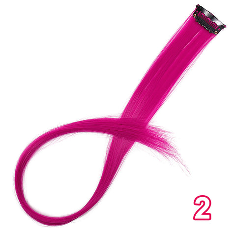 Qp hairMONIXI Synthetic 10pcs/Lot Single Clip In One Piece 20 Inch Two Tone Color Hair Synthetic Long Straight Hair Extensions