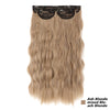 Qp hairMONIXI Synthetic Ash Blonde Hair Extension Long Wavy Hair Extensions Clip for Women Natural Dark Brown Heat Resistant Daily Hair