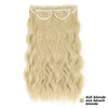 Qp hairMONIXI Synthetic Ash Blonde Hair Extension Long Wavy Hair Extensions Clip for Women Natural Dark Brown Heat Resistant Daily Hair