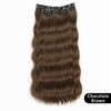 Qp hairMONIXI Synthetic Blonde Invisible Wire Hair Extensions Long Wavy Clip in Hair extensions for Women Natural Fish Line Daily Hair