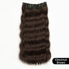 Qp hairMONIXI Synthetic Blonde Invisible Wire Hair Extensions Long Wavy Clip in Hair extensions for Women Natural Fish Line Daily Hair