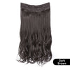 Qp hairMONIXI Synthetic Blonde Invisible Wire Hair Extensions Long Wavy Clip in Hair extensions for Women Natural Fish Line Daily Hair