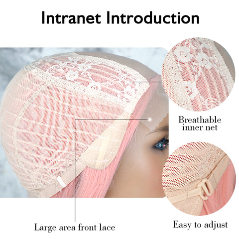 Qp hairMONIXI Synthetic Cosplay Pink Wig Long Wavy Wigs for Women Black Orange Blonde Wigs Heat Resistant Party Hair