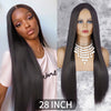 Qp hairMONIXI Synthetic Cosplay Wig Long Straight Wig Red Mixed Blonde Natural Wigs For Women Middle Part Black Brown Color Wigs