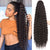 Qp hairMONIXI Synthetic Drawstring Kinky Curly Long Black Color Ponytail for Women Dairy Ponytails Extension Hair Heat Resistant