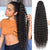 Qp hairMONIXI Synthetic Drawstring Kinky Curly Long Black Color Ponytail for Women Dairy Ponytails Extension Hair Heat Resistant