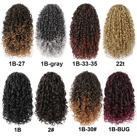 Qp hairMONIXI Synthetic Drawstring Puff Ponytail Afro Curly Hair Extension Clip in Pony Tail African American Synthetic Hair Extensions