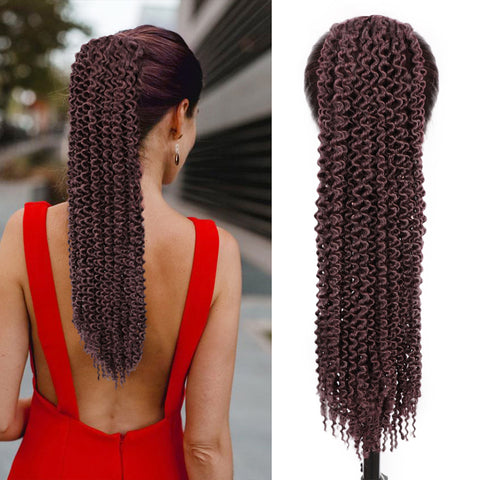 Qp hairMONIXI Synthetic Drawstring Puff Ponytail Afro Kinky Curly Hair Extension  Clip in Pony Tail African American Hair Extension