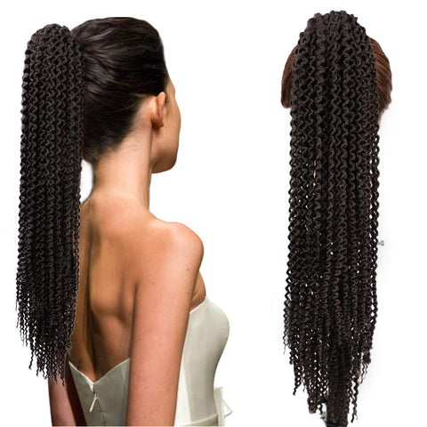 Qp hairMONIXI Synthetic Drawstring Puff Ponytail Afro Kinky Curly Hair Extension  Clip in Pony Tail African American Hair Extension