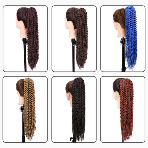 Qp hairMONIXI Synthetic Drawstring Puff Ponytail Afro Kinky Curly Hair Extension  Clip in Pony Tail African American Hair Extension