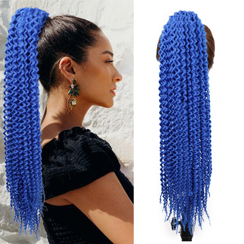 Qp hairMONIXI Synthetic Drawstring Puff Ponytail Afro Kinky Curly Hair Extension  Clip in Pony Tail African American Hair Extension