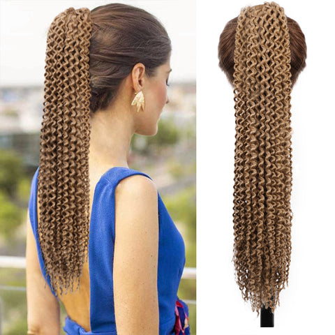 Qp hairMONIXI Synthetic Drawstring Puff Ponytail Afro Kinky Curly Hair Extension  Clip in Pony Tail African American Hair Extension