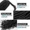 Qp hairMONIXI Synthetic Dreadlock Ponytail Extensions Long Straight Goddess Locs with Curly Ends for Black Women Wrap Around Hair Braid