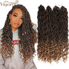 Qp hairMONIXI Synthetic Faux Locs Crochet Braids Synthetic Crochet Braids Ombre  Braiding Hair Bohemian Locks 18 inch 24 Stands