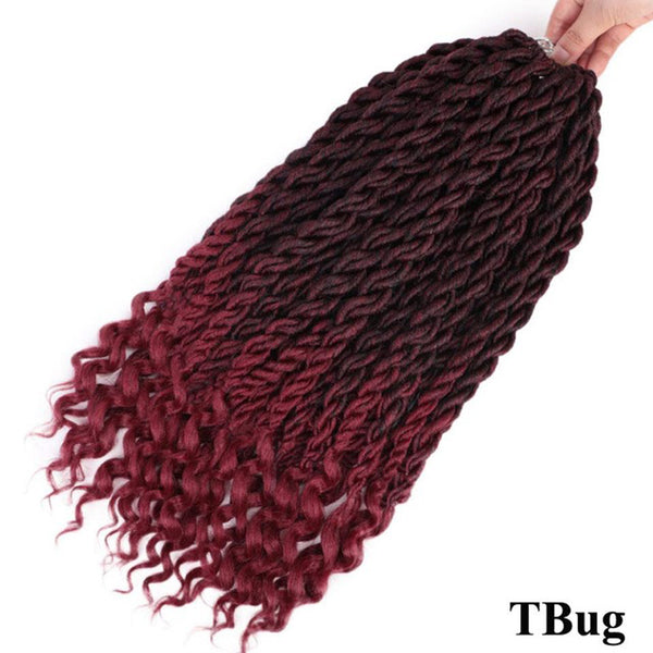 Qp hairMONIXI Synthetic Faux Locs Crochet Braids Synthetic Crochet Braids Ombre  Braiding Hair Bohemian Locks 18 inch 24 Stands