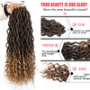Qp hairMONIXI Synthetic Faux Locs Crochet Braids Synthetic Crochet Braids Ombre  Braiding Hair Bohemian Locks 18 inch 24 Stands