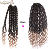 Qp hairMONIXI Synthetic Faux Locs Crochet Braids Synthetic Crochet Braids Ombre  Braiding Hair Bohemian Locks 18 inch 24 Stands