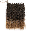 Qp hairMONIXI Synthetic Faux Locs Crochet Braids Synthetic Crochet Braids Ombre  Braiding Hair Bohemian Locks 18 inch 24 Stands