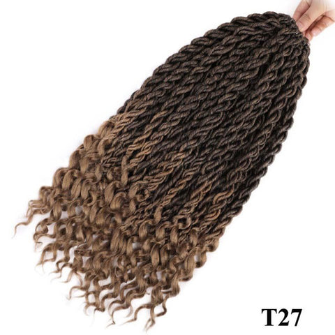 Qp hairMONIXI Synthetic Faux Locs Crochet Braids Synthetic Crochet Braids Ombre  Braiding Hair Bohemian Locks 18 inch 24 Stands