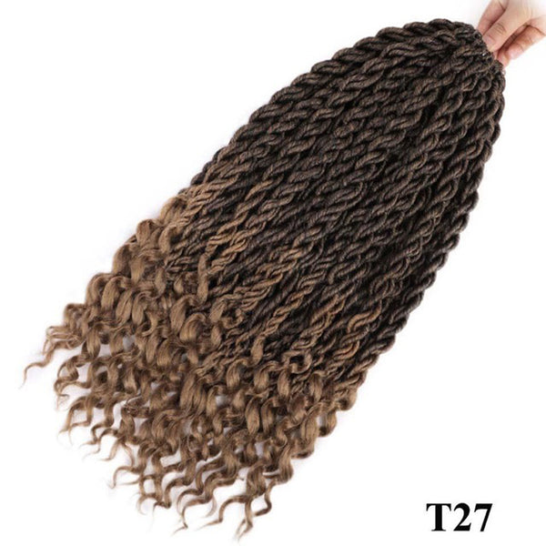 Qp hairMONIXI Synthetic Faux Locs Crochet Braids Synthetic Crochet Braids Ombre  Braiding Hair Bohemian Locks 18 inch 24 Stands