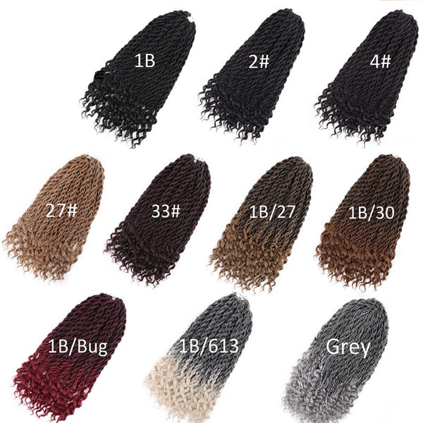 Qp hairMONIXI Synthetic Faux Locs Crochet Braids Synthetic Crochet Braids Ombre  Braiding Hair Bohemian Locks 18 inch 24 Stands