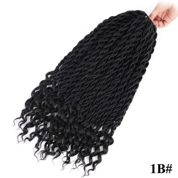 Qp hairMONIXI Synthetic Faux Locs Crochet Braids Synthetic Crochet Braids Ombre  Braiding Hair Bohemian Locks 18 inch 24 Stands