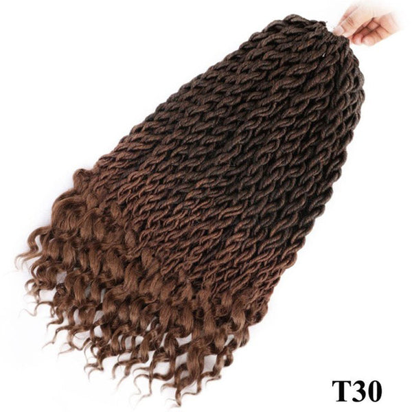 Qp hairMONIXI Synthetic Faux Locs Crochet Braids Synthetic Crochet Braids Ombre  Braiding Hair Bohemian Locks 18 inch 24 Stands