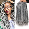 Qp hairMONIXI Synthetic Goddess Hair Ombre Faux Locs Crochet Braids 16 20inch Soft Natural Braid Synthetic Braiding Hair Extension