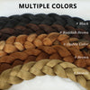 Qp hairMONIXI Synthetic Long Braided Ponytail 26 Inch Wrap Around Ponytail with Hair Rope Ring DIY Braided Hair Pieces for Women